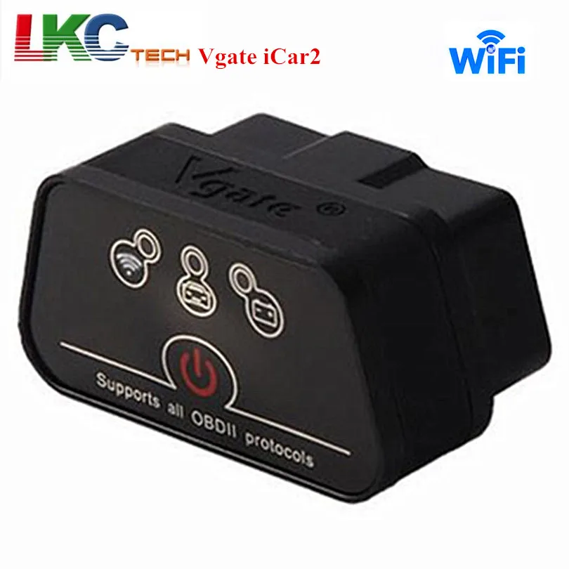 Newest Vgate iCar 2 For Android IOS PC Vgate iCar2 ELM 327 WIFI OBD2 V1 5