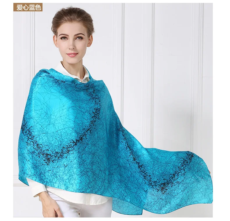 Buy 2017 new women silk shawls 180*60cm large long