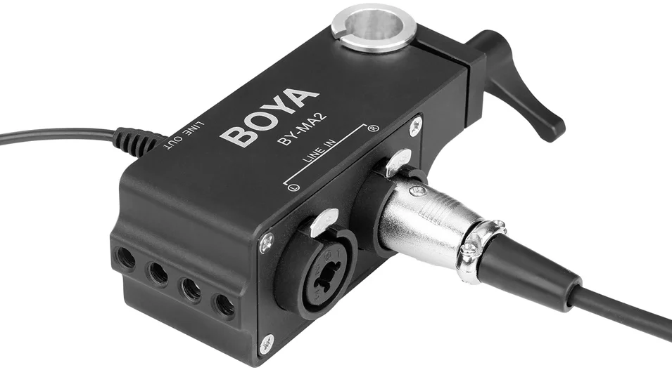 Boya BY-MA2 двухканальный АУДИО миксер XLR Jack 6,5 мм до 3,5 мм Беспроводная микрофонная система для Canon Nikon sony DSLR камеры