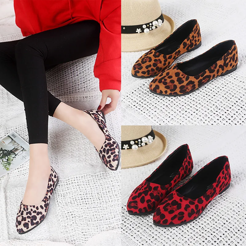 

2019 New Women Flat Shoes Spring Summer Slip on Shoes for Women Leopard Print Womens Loafers Zapatos Mujer Flats Womens Shoes