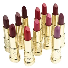 ZD 12 Цветов золото помада пикантные красные Увлажняющий блеск для губ Долгое Lip Stick косметический Губы Макияж 3,8 г* 12 batom L022