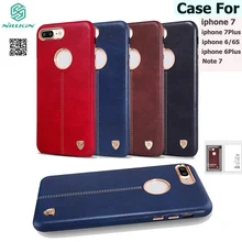 For Apple iPhone 6S plus 7 Plus Case Original Nillkin Englon Leather Cover Cases For Phone 7 Back Cover Built-in Iron Shell
