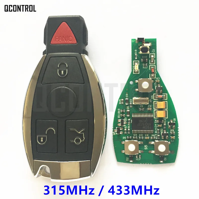 Qcontrol Smart Key пригодный для Mercedes Benz 315 мГц 433.92 мГц автомобиль дистанционного управления Автозапуск с чипом 2000 год