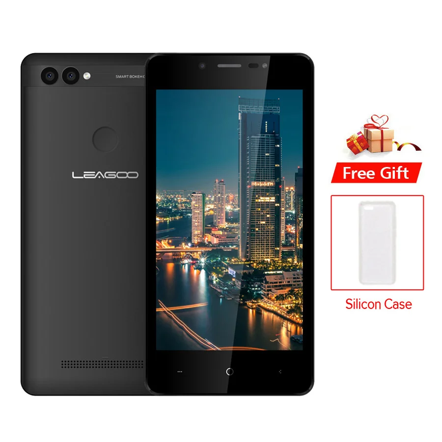 LEAGOO POWER 2, мобильный телефон, 5,0 дюймов, HD ips, 2 Гб ОЗУ, 16 Гб ПЗУ, Android 8,1, MT6580A, четыре ядра, двойная камера, задний, отпечаток пальца, 3g, смартфон - Цвет: Black