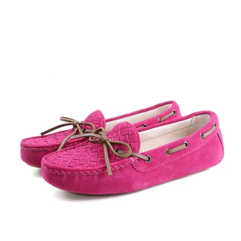 

Women Flats 100% Real Leather Women Shoes, Women Casual Loafers Boat Shoes, Slip on Non-skid Driving Walking,Pregnant women shoe