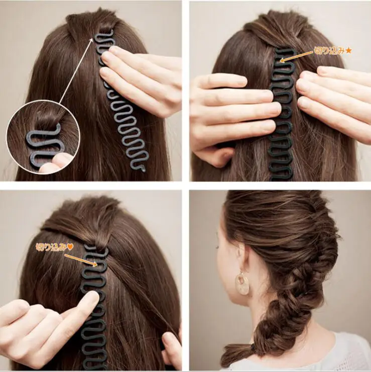

4 Styles Lady French Hair Braiding Tool Weave Braider Roller Hair Twist Styling Tool DIY Accessories