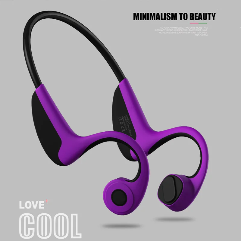 

2019 Bluetooth 5.0 Wireless bone conduction Bluetooth headsetSport Earbuds Waterproof with Microphone Volume Control