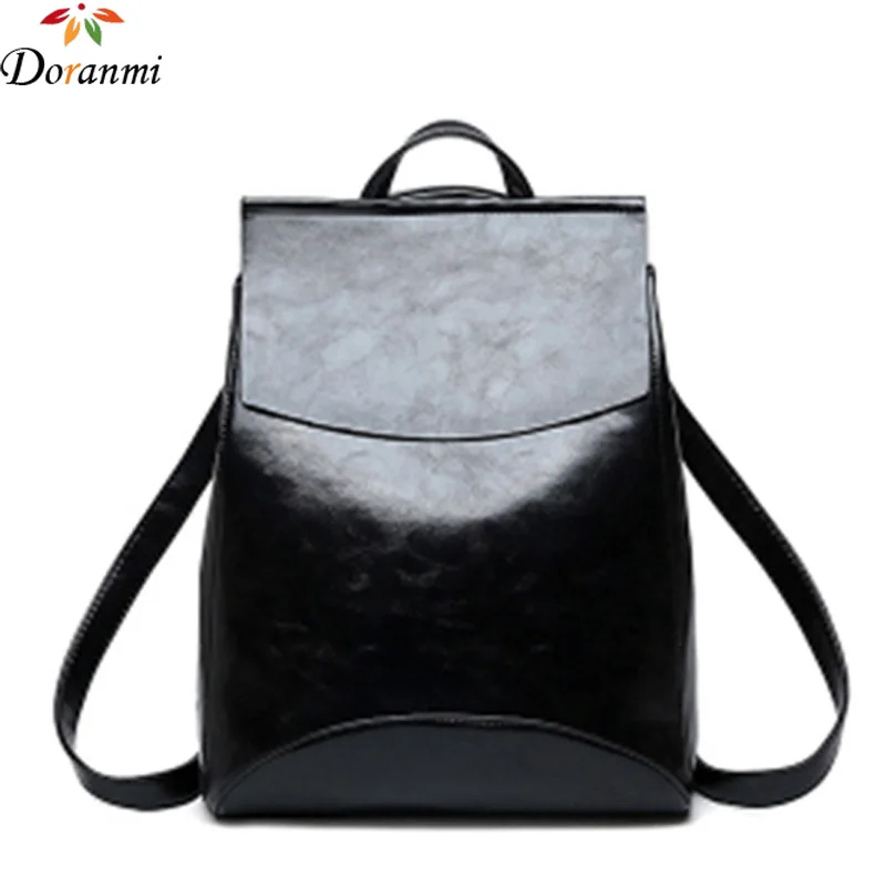 

DORANMI Genuine Leather Backpack Solid High Quality Schoolbags Large Capacity Cow Leather Casual Daypack Shoulder Bag SJB294