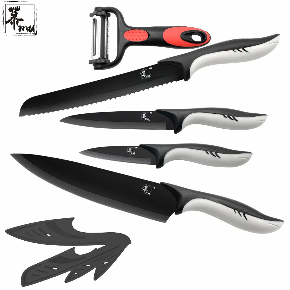 MU Brand High Grade Kitchen Knives 5 Piece Set 3.5" 5" 8" 8" Stainless