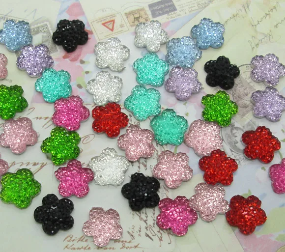 

200Pcs Resin Mixed Bling Gypsophila Flower Decoration Crafts Flatback Cabochon Scrapbook Fit Hair Clips Embellishments Beads Diy