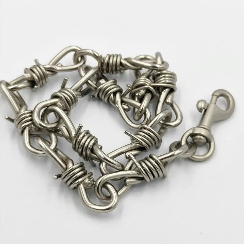 Ожерелье с шипами и прямым замком для мужчин женщин цепь ручной работы в стиле 1IMG20190327160606