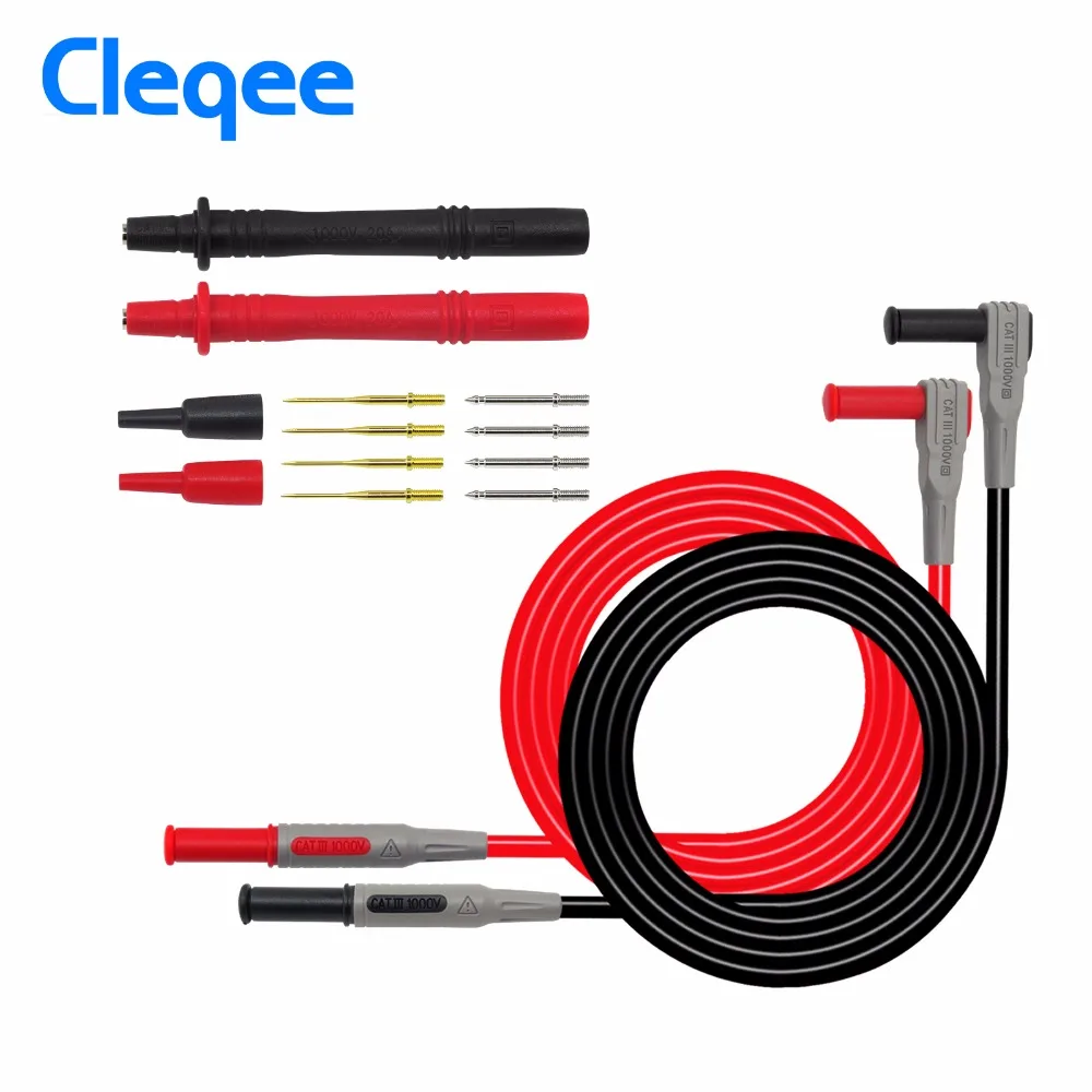 Cleqee P1300A Probes for multimeter Replaceable gilded Multimeter probe