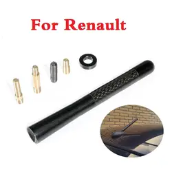 Углеродного волокна Radio Antenna короткий Am/fm антенна Автомобиль Стайлинг для Renault Captur Clio Rs Clio V6 Duster Fluence каджары Koleos