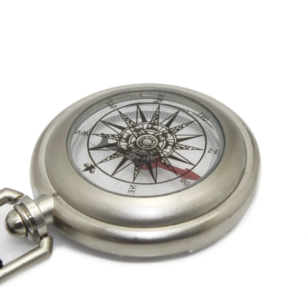 

Eyeskey Backpack Portable Outdoor Hiking Camping Compass Handheld Key Chain Survival Compass with Alloy Silver Mini Compass