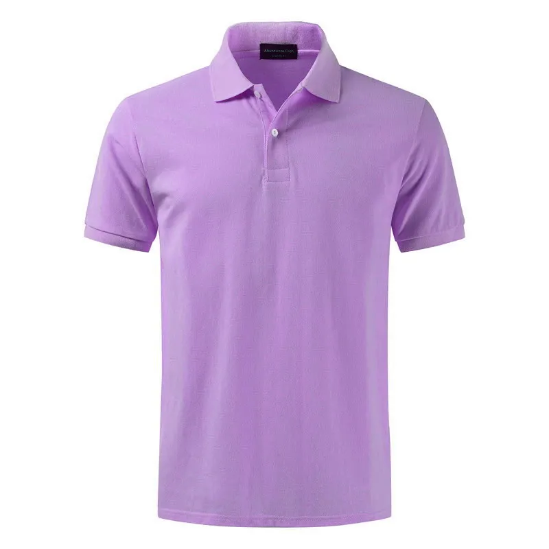 

TOP quality 100% cotton Turn-down Collar shirt summer new men's cotton color matching lapel T-shirt
