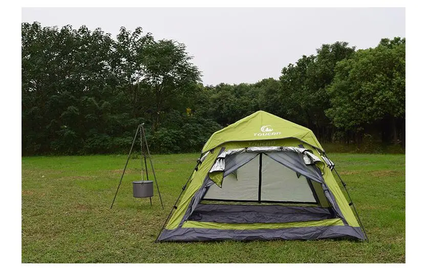 Профессиональный тафта для внешнего использования Двойная-Слои 210*210*135 см Автоматическая Быстрое открытие палатка