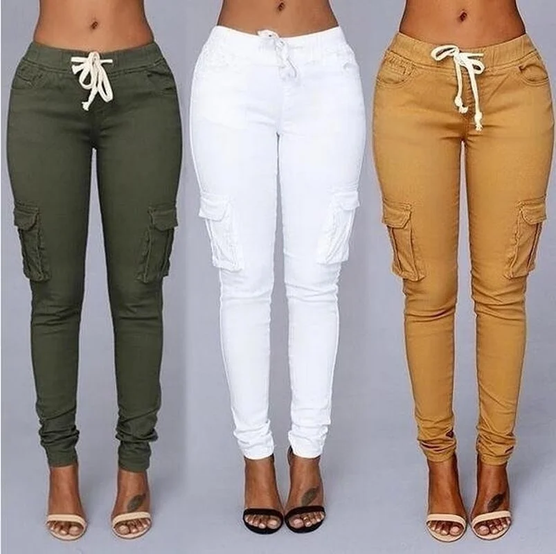 Zogaa Spring Summer Women Pencial Pants Ladies Bow Tie