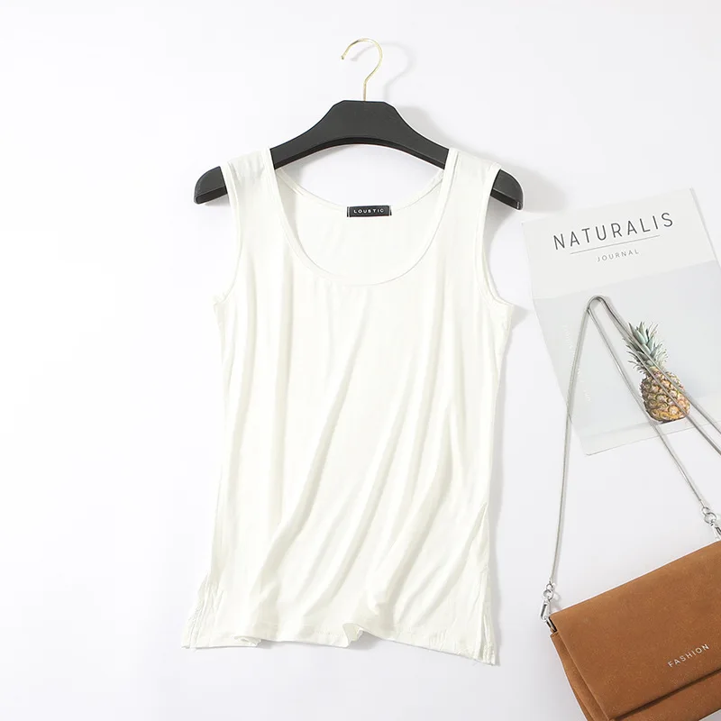 D00583 white Женская майка из хлопчатобумажной ткани, удобная, дышащая, спортивная майка, женская, тонкая, с подолом, на каждый день, Базовый стиль, без рукавов, топы, футболка - Цвет: D00583 white