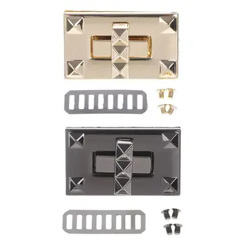 

THINKTHENDO Metal Lock Twist Clasp Turn Locks for DIY Handbag Shoulder Craft Bag Purse Hardware Bag Accessories