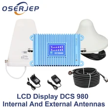 ЖК-дисплей GSM 1800 2G ретранслятор LTE 4G 1800 MHz мобильный телефон усилитель ретранслятор+ LPDA/панельная антенна