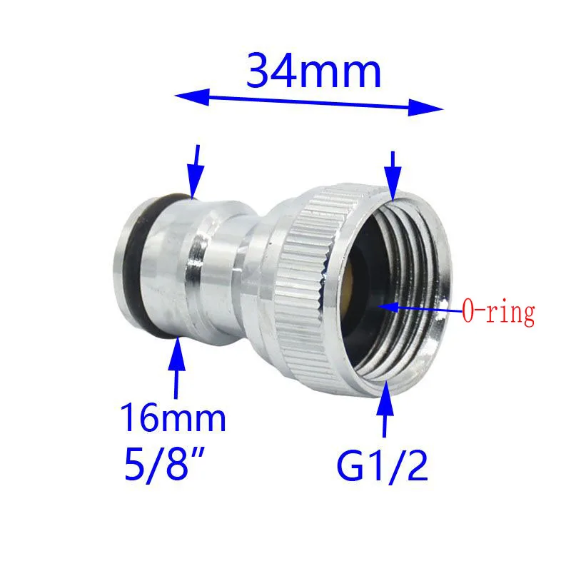 Медная внутренняя резьба G1/2-5/" быстрый соединитель садовый водяной пистолет адаптер водяные соединители набор латунных гальванических ярких 1 шт