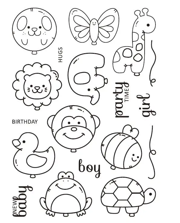 

Animal Transparent Clear Silicone Stamp/Seal for DIY scrapbooking/photo album Decorative clear stamp sheets 1326
