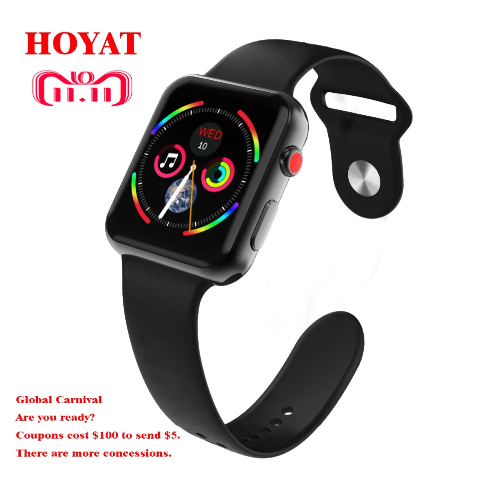 

HOYAT 2018 Smart Watch 1:1 42mm with Red button Alloy case For iOS Android not apple watch 2 3 4 PK IWO 5 6