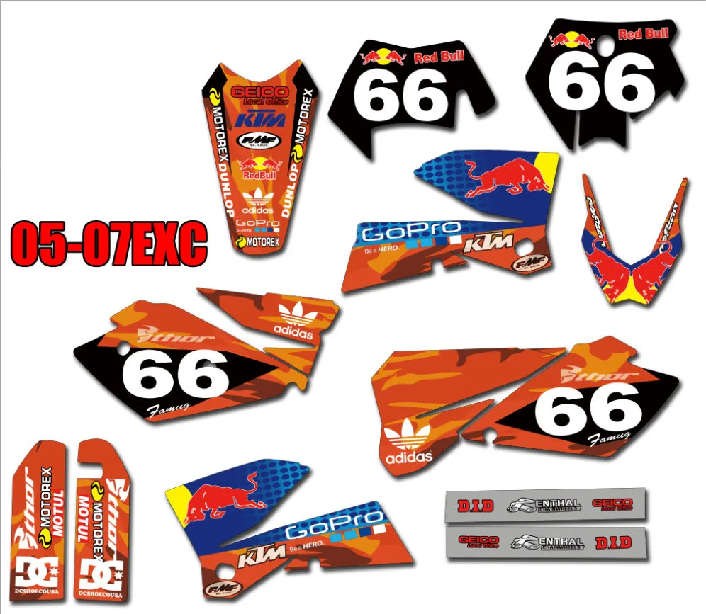 

Dirtbike Graphics Stickers Decals For KTM 300 XC XCW 400 SX XCW EXC SX 450 EXC