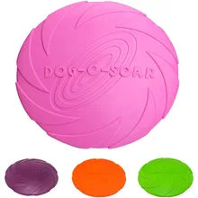 Горячая Защита окружающей среды силикагель мягкий Pet летающие диски игрушки для собак тарелка большие или маленькие игрушки для собак Pet Shop диаметр 15 см-22 см