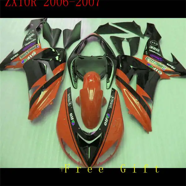 Пурпурный Оранжевый Черный green ABS обтекатель для ZX10R 06 07 ZX-10R 2006-2007 06-07 золотой
