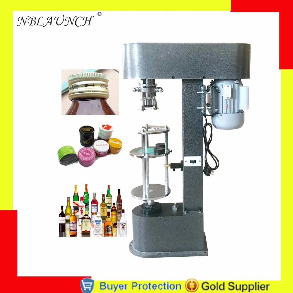 

White wine bottle cap capping machine, olive oil whisky lid cover locking pressing aluminum metal lid capper metal Caps sealer
