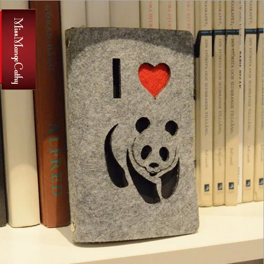 

Hi Panda" Journal Diary Fabric Cover Blank Kraft Papers Planner Travel School Study Notebook Scheduler