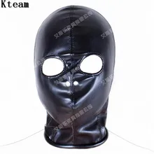 Top Quality Soft PU Leather Mask Hood Bondage Slave In Adult Games For Couples Fetish Sex