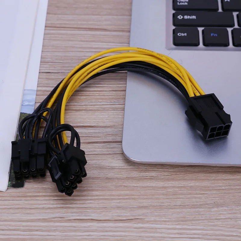 8 (6 + 2) دبوس وحدة المعالجة المركزية موليكس PC امدادات الطاقة 20 cm موليكس 6 دبوس إلى 2 PCI-e PCI صريحة بطاقة جرافيكس 6 دبوس موصل ل بطاقة جرافيكس