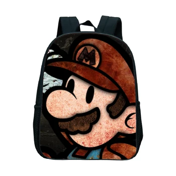 

Cartoon Mario backpack beautiful Popular pattern kindergarten Backpacks Children kids Bags Daily Backpack