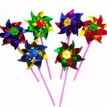 100 шт./лот DIY пластиковый штифт ветряной мельницы ветер Спиннер детские игрушки сад газон вечерние украшения оптом