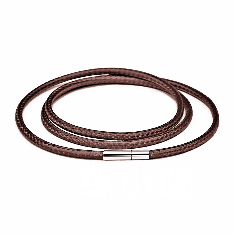 Necklace cord string rope chain with rotary buckle for diy necklace in coffee color