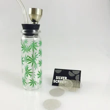 SWSMOK Glas Beliebte Flasche Wasser Rohr Tragbare Mini Shisha Shisha Tabak Rauchen Rohre Für Rauchen Metall Rohr Filter(China)