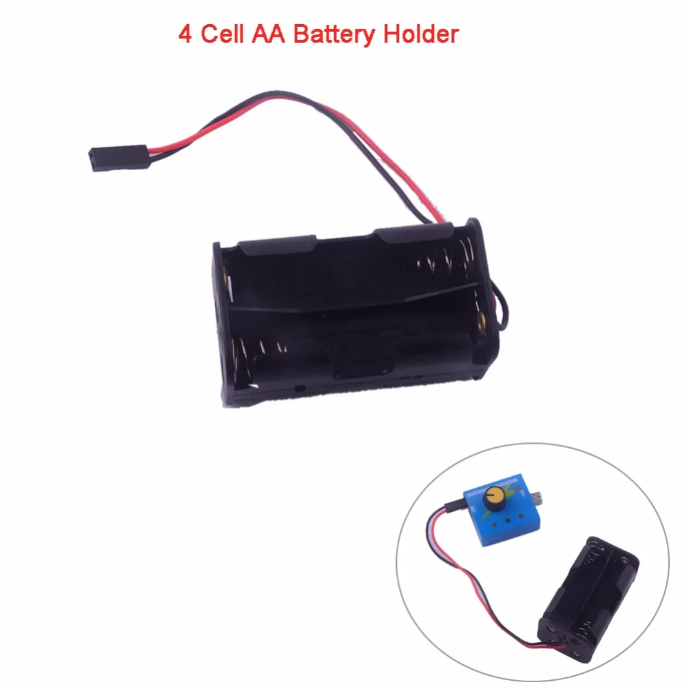

4 Cell AA Battery Batteries Holder Case Cover Shell with Fut J Connector ( Works with Servo Tester ) FZ3283
