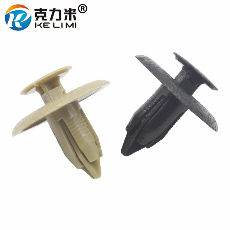 

KE LI MI 50Pcs Push-Type Fastener Universal 6mm Hole Car Trunk headliner Trim Panel Retainer Clips