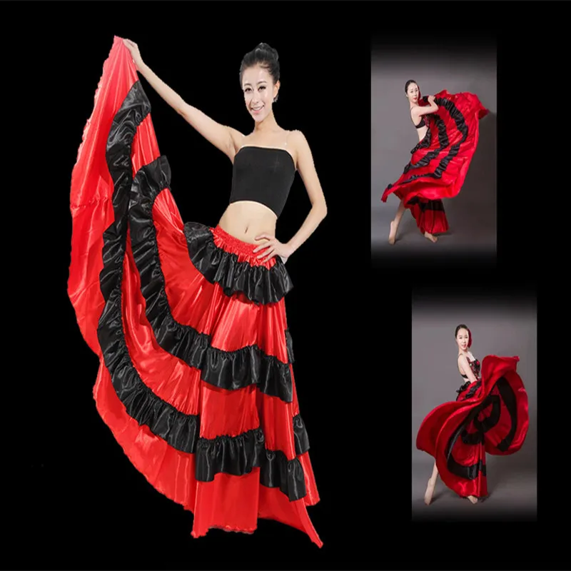 Women's Flamenco Skirt Classic Spanish Dance Costume Gypsy Flamenco Dress image 4