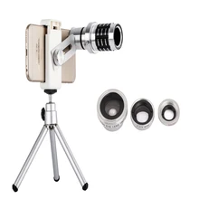 12X Telephoto Lens Lenses 4 In 1 Phone Fish Eye Lens Universal Wide Camera Lens ojo