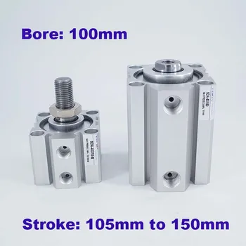 

Bore 100mm stroke 105/110/120/125/130/140/150mm pneumatic cylinder manufacturers SDA 100 compact double acting cylinder male