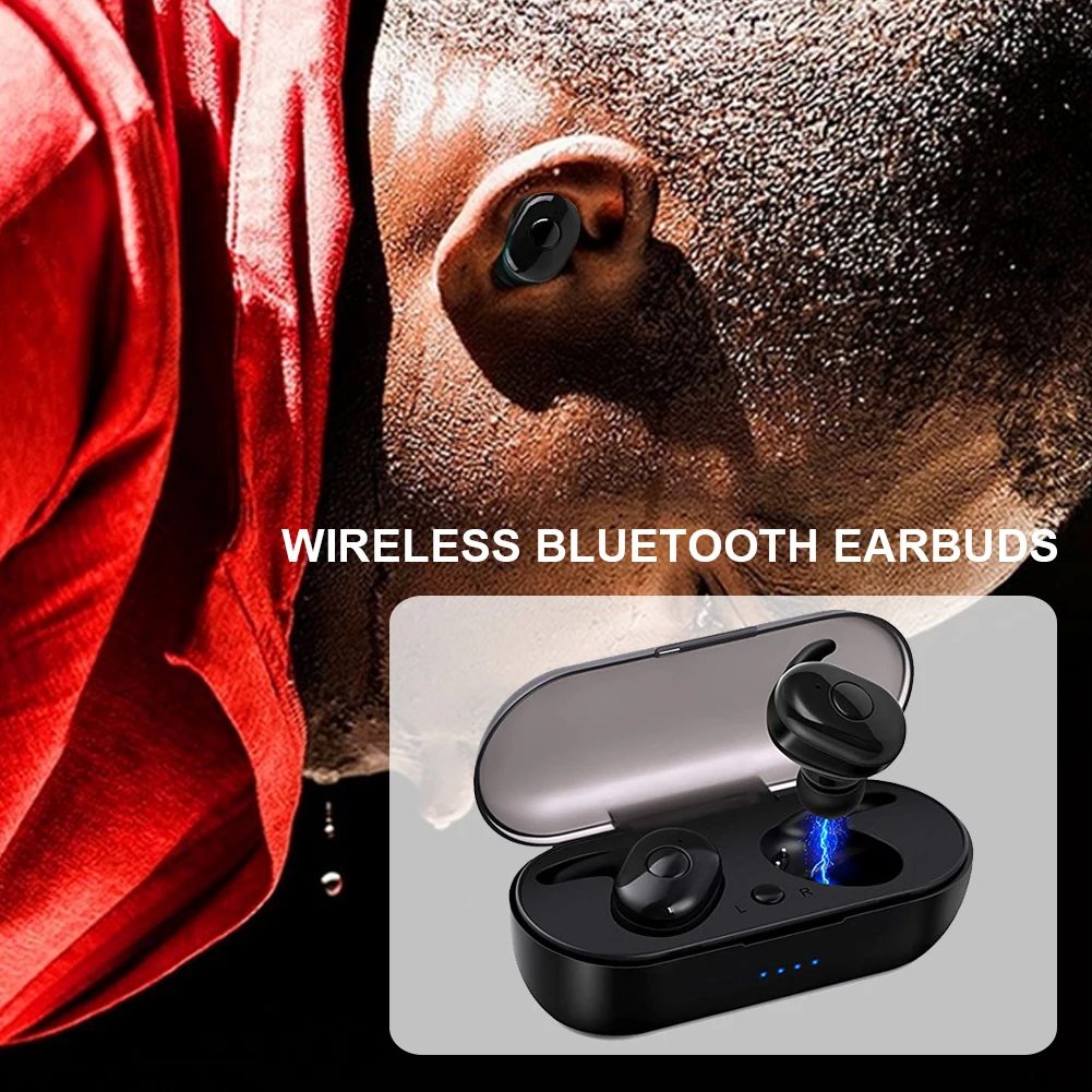 TWS Беспроводные Bluetooth 5,0 наушники-вкладыши спортивные водонепроницаемые стерео наушники с микрофоном переносной заряжающий чехол