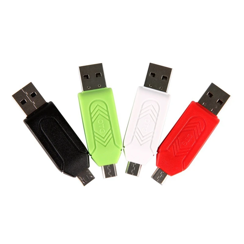 4 цвета 2 в 1 USB OTG кардридер Micro TF/SD телефон удлинитель заголовки флэш накопитель