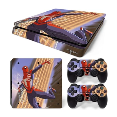 Человек-паук кожа для Playstation 4 PS4 Slim Skins наклейка для консоли контроллер Play станция 4 SLIM Виниловые Наклейки Обложка протектор - Цвет: TN-PS4Slim-1747