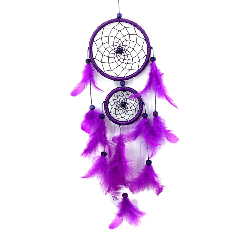 New Handicraft Originality Big Hot Brown New Style Feather Pendant Dream Catcher Dreamcatcher Wind Bells Gift - Цвет: Z