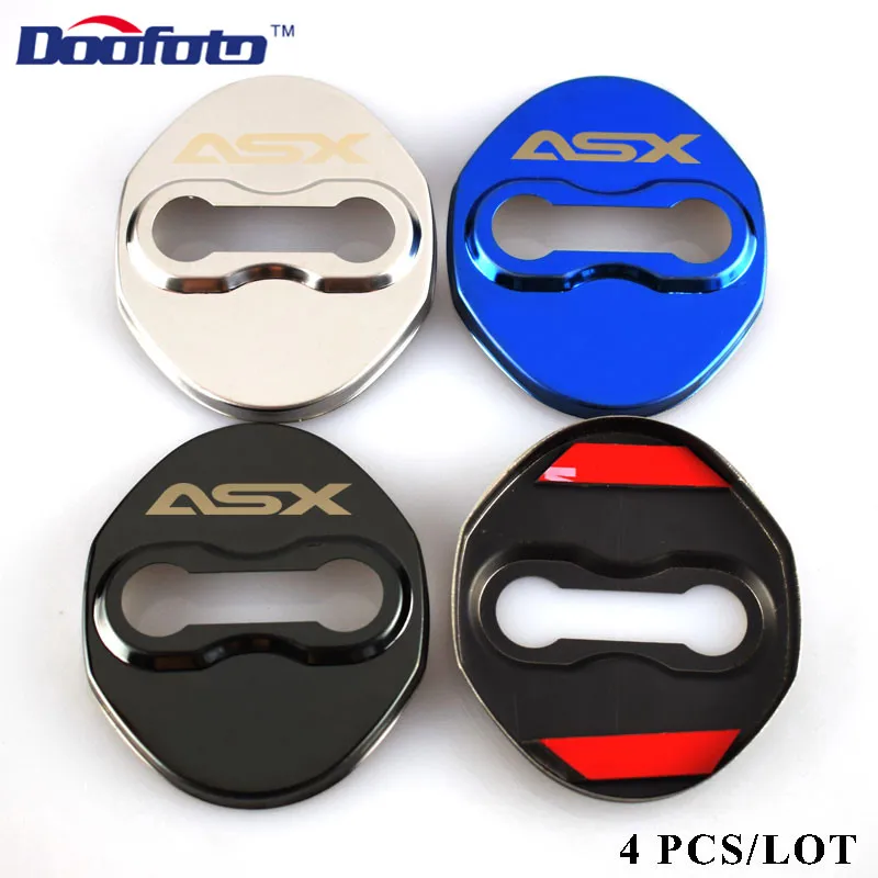 

Doofoto 4x Car Door Lock Cover For Mitsubishi ASX 2018 2011 Ralliart Outlander 3 Lancer 10 l200 Pajero Accessories Protector