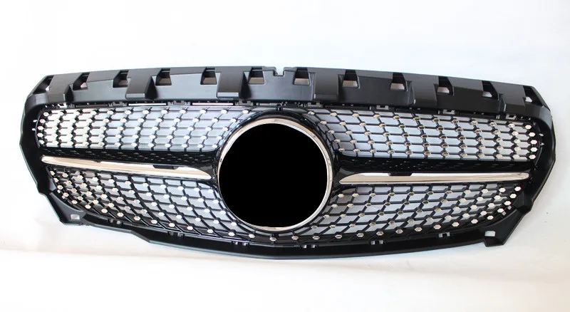 CLA180 CLA200 CLA220 сетчатые решетки- для CLA W117 спереди Racing решетка гриль Центр Гриль Авто сетки - Цвет: Black