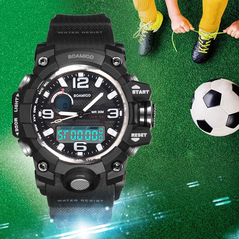 En Ligne BOAMIGO Marque Enfants Sports Montres fille garçon adolescentes enfants choc Montre Enfant quartz Mode bain Numérique montre Bracelet Étanche